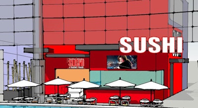 Alfresco dining spot Fusion Bistro Sushi and Saki Bar will open on the second floor of shopping and entertainment plaza Universal CityWalk.