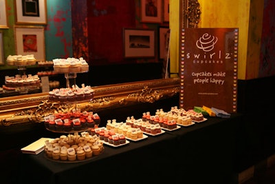 For dessert, Swirlz provided a spread of mini cupcakes.