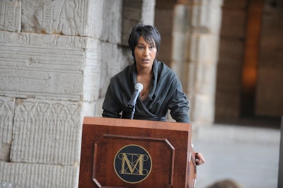 White House social secretary Desirée Rogers read a letter on behalf of the president and first lady.