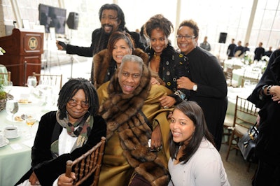 Guests included Whoopi Goldberg, Vogue editor at large André Leon Talley, and Johnson's granddaughter, Alexa Rice.