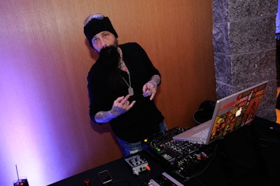 Shag salon owner and Boston DJ Sandy Poirier provided the evening's pop and hip-hop tracks.
