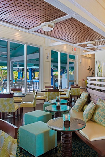 The Coral Crab Cafe offers indoor and outdoor seating for 60.