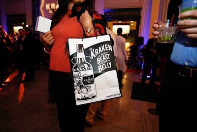 Guests left with gift bags loaded with a bottle of the rum and branded items such as T-shirts, watches, and journals.