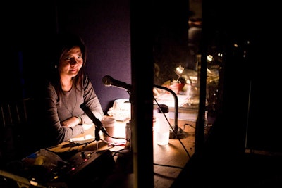 The production team placed the soundproof booths housing the translators backstage, keeping them nearby but hidden so as not to distract the crowd.