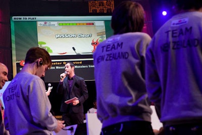 The event tested texting skills through a word-based action video game.