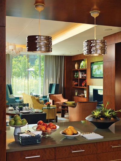 The Gold Lounge at Fairmont Gold features a living room setup.