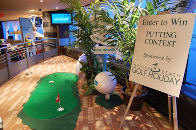 Guests at the event could participate in a putting challenge sponsored by Myrtle Beach Golf Holiday.