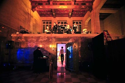 A jazz band performed on top of one of the Dupont Building's vaults.