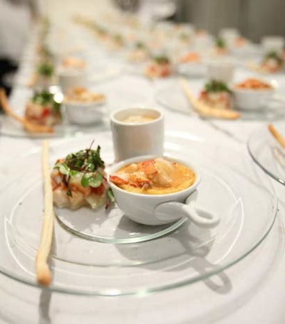 Catered by Occasions, the honoree dinner menu included a trio of lobster.