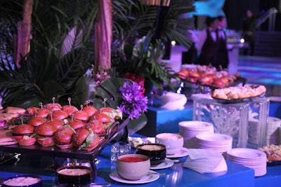 The after-party menu, supplied by the Reagan Building, included sliders, lobster rolls, and falafel and barbecue sandwiches.