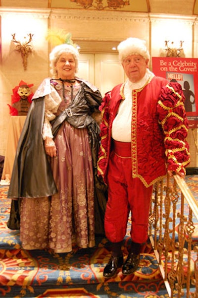 Guests dressed in period costumes for the event.