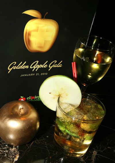 Montecristo Rum provided the Golden Apple specialty cocktail, an apple mojito with an apple slice and mint.