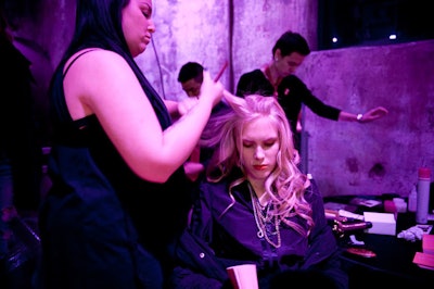 Stylists from Blo Dry Bar and makeup artists from Murale offered touch-ups to guests.