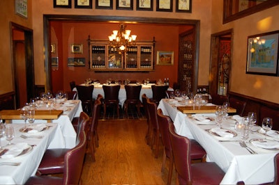 The private wine room seats 30.