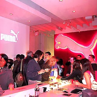 The rear of the store featured the backlit Puma logo and one of MX Works' projection screens.
