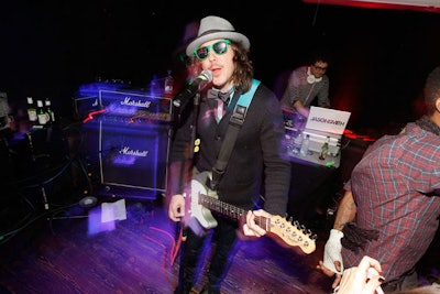 Musician Cisco Adler performed at the Oakley party for the film Skateland.