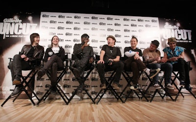 On January 28, Gillette Uncut—a documentary short film series that shows the backstage lives of Will.i.am, Tim McGraw, Mark Hoppus of Blink-182 and the All-American Rejects featuring Tyson Ritter, directed by Danny Clinch—launched at the Grammy Museum. After the world premiere screening of the films, Clinch and the movies' subjects were available for a Q&A session.