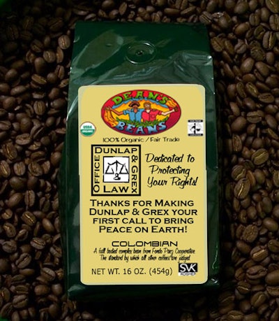 Deans Beans can add corporate logos to bags of its locally roasted coffee.