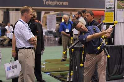 Many of the 1,000 companies at the show had interactive exhibits that allowed attendees to try products.