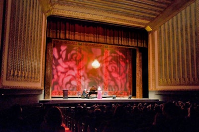 During a cabaret-style performance, Lyric opera stars sang songs such as Edith Piaf's 'La Vie En Rose' and the jazz standard 'My Funny Valentine.'