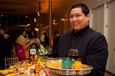 Waiters greeted guests on the dance floor with Crown Royal 44 and Tanqueray Madras cocktails provided by Diageo.