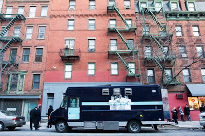 The promotion involved two food trucks, fitted and branded by Mother New York, that set up at four locations during the day.