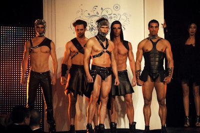 The Spartacus scene included male models dressed in risqué looks from NorthBound Leather.