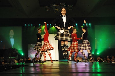 The Scottish Dance Company of Canada performed during a scene inspired by the novel Outlander.