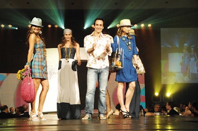 Author and celebrity chef David Rocco walked the runway with models wearing designs by Lovas during a segment inspired by his cookbook David Rocco's Dolce Vita.