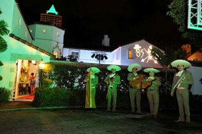 Cincinnati Bengals wide receiver Chad Ochocinco hosted a private party with Rock Software at his home in South Beach on Friday night. A mariachi band greeted his 550 guests.