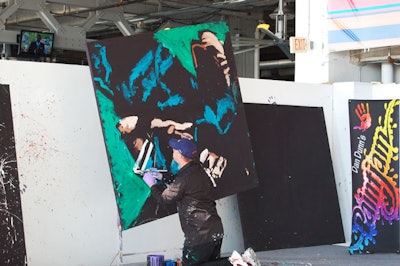 Houston-based speed painter Dan Dunn created numerous paintings on-site at N.F.L. On Location.