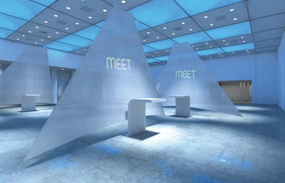 Meet has fixed rigging points for efficient decor and signage installation.