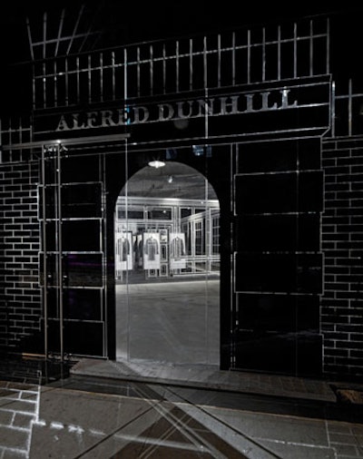 On Thursday night, Alfred Dunhill opened its temporary installation in the meatpacking district. The British brand commissioned London-based design studio Campaign to build a conceptual replica of Bourdon House, the company's Georgian-style headquarters.