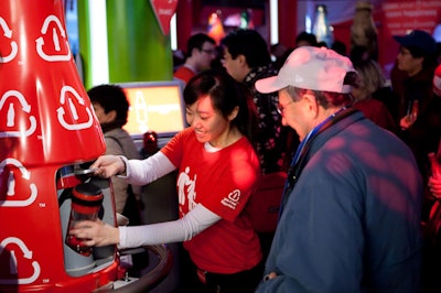Pavilion staffers are on hand to educate guests on new and unique ways to recycle.