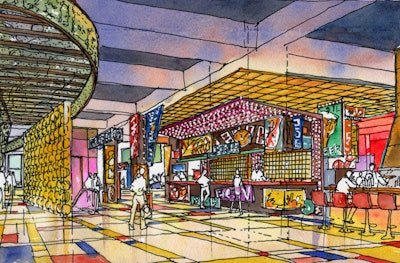 Spread across 90,000 square feet, Bowlmor Times Square will be divided into seven themed sections designed after locations in the city.