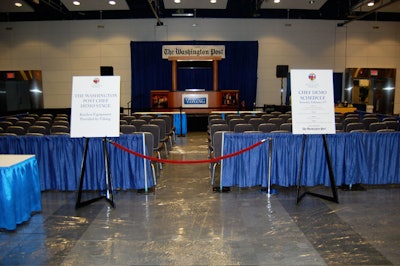 Festival sponsor The Washington Post staged cooking demos by local chefs in Atrium Hall.