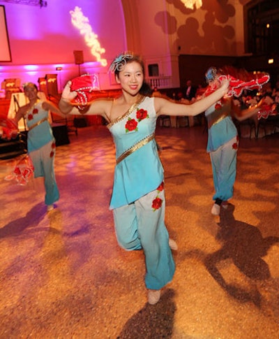 Dancers from the Chinese American Service League presented a traditional handkerchief dance.