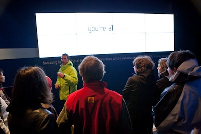 Guests can type messages directly onto displays throughout the venue.