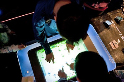 Another game pits younger guests against each other in virtual snowball fights.