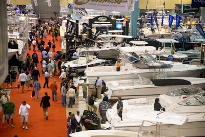 More than 1,700 companies exhibited boats and boating accessories at the convention center.