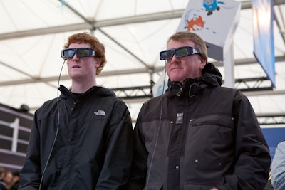 The glasses, like the televisions, are new to 3-D technology and debuting in Vancouver.
