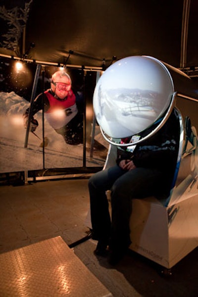 B.C.L.C.'s Immersa-Domes give visitors a virtual reality recreation of Olympic games like bobsleigh and skiing.