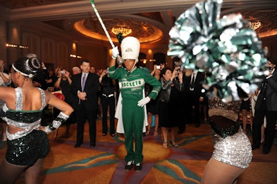 The tribute dinner also featured a surprise performance by the 80- person Miami Central High School marching band, who performed 'When the Saints Go Marching In,' a nod to Lagasse's first restaurant in New Orleans.
