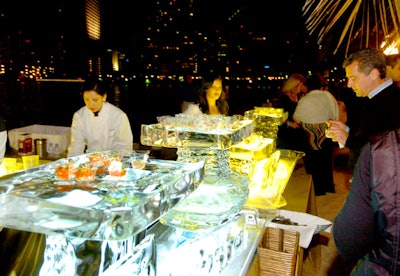 Clay Conley, resident chef at the Mandarin Oriental's Azul restaurant, hosted the intimate Surf and Turks event on Saturday. Despite last-minute sponsorship pullouts, the outdoor bayfront event featured variety of fresh seafood, a DIY mojito bar manned by mixologist Tony Abou-Ganmin, reggae-style entertainment from Zanadu Group, and wines from Kim Crawford.