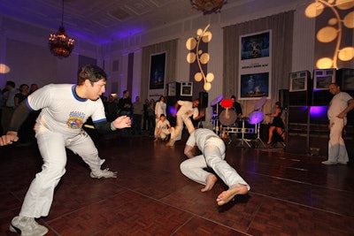 At around 10 p.m., dancers put on a series of Capoeira performances, which paid homage to the Brazilian heritage of the açai fruit.