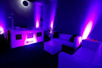 A small room just off the main event area served as a V.I.P. lounge for sponsors.