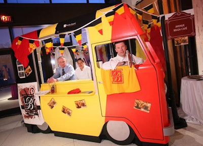 Belga Café tricked out its tasting station to look like a food truck.