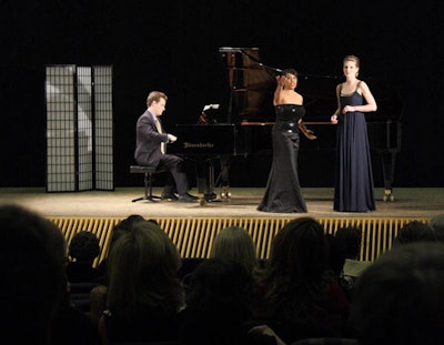 Members of the W.N.O.'s Domingo-Cafritz Young Artists Program performed French arias during the party.