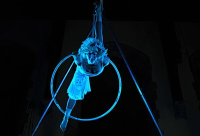 Aerialists from Zero Gravity Circus performed three Alice in Wonderland-inspired routines.
