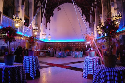 Zero Gravity Circus set up an aerial apparatus inside the Great Hall.